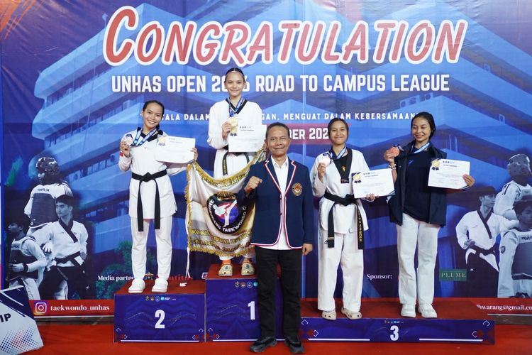 Hadiri Liga Mahasiswa Taekwondo di Unhas, Ketum PB TI Dorong Regenerasi Atlet