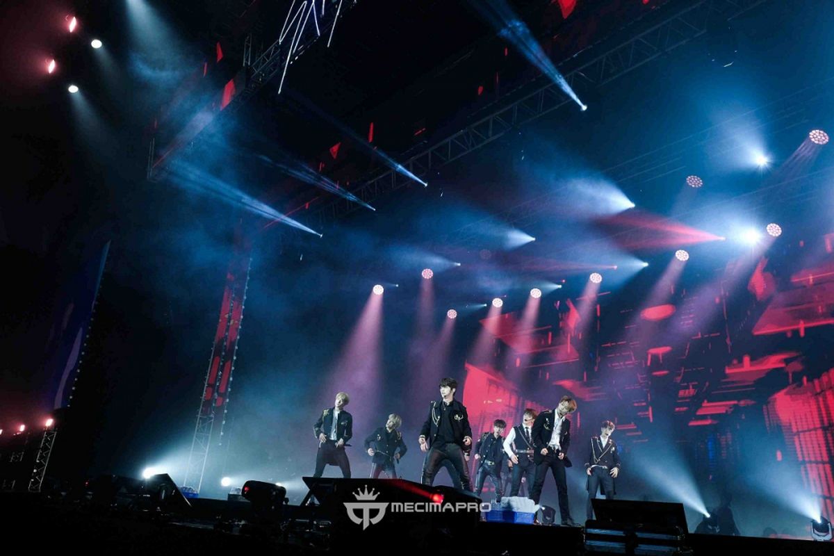 Konser Stray Kids di ICE BSD, Tangerang, Sabtu (26/1/2019) malam.