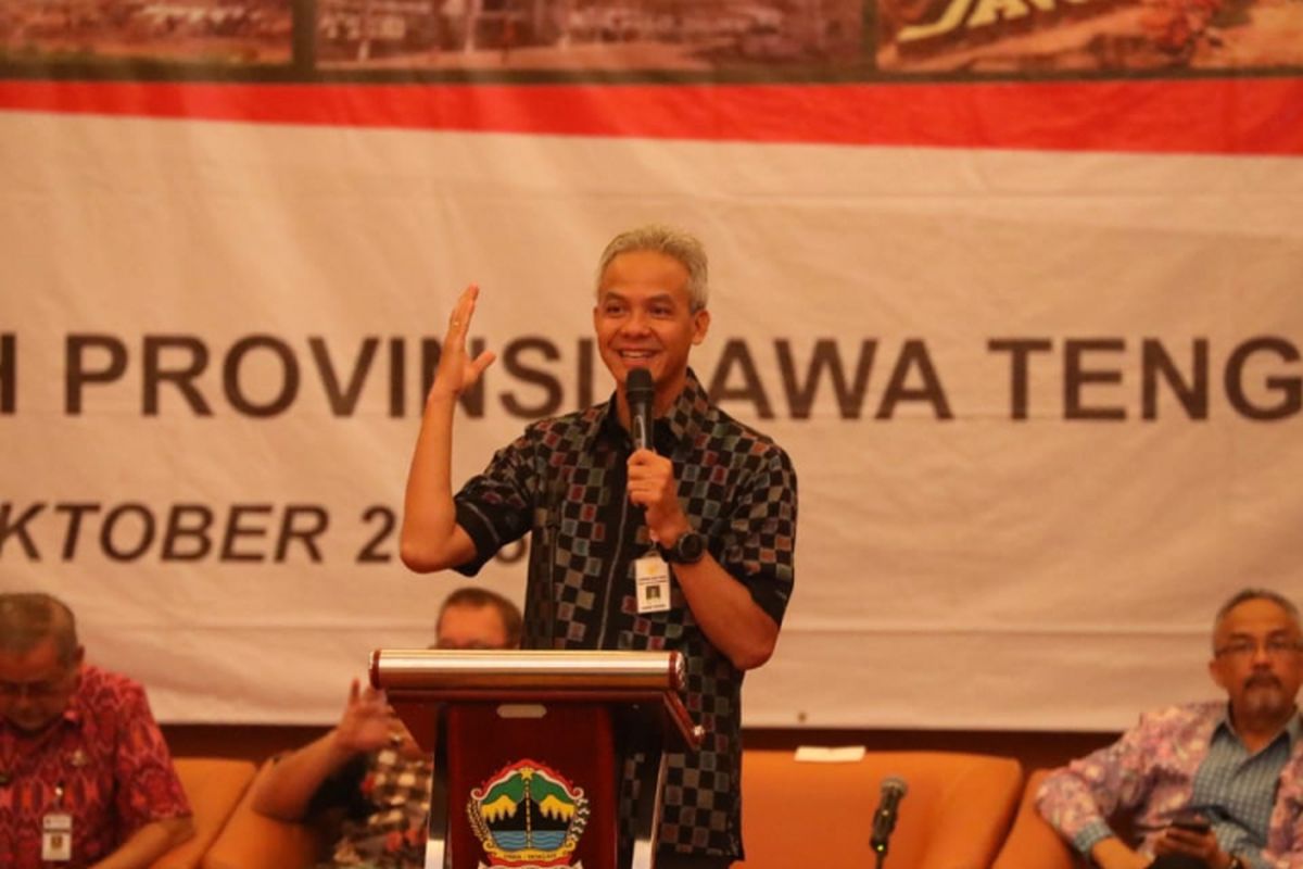 Gubernur Jawa Tengah Ganjar Pranowo pada Musrenbang Rancangan Rencana Pembangunan Jangka Menengah Daerah (RPJMD) Provinsi Jateng tahun 2018-2023 di Magelang, Selasa (23/10/2018).