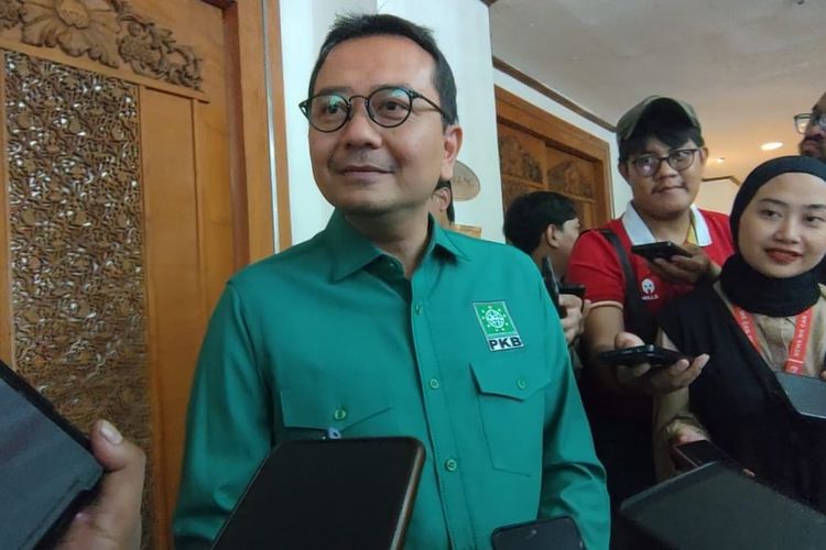 Wakil Sekretaris Jenderal PKB Syaiful Huda di Grand Sahid Jaya, Jakarta, Kamis (2/5/2024). 