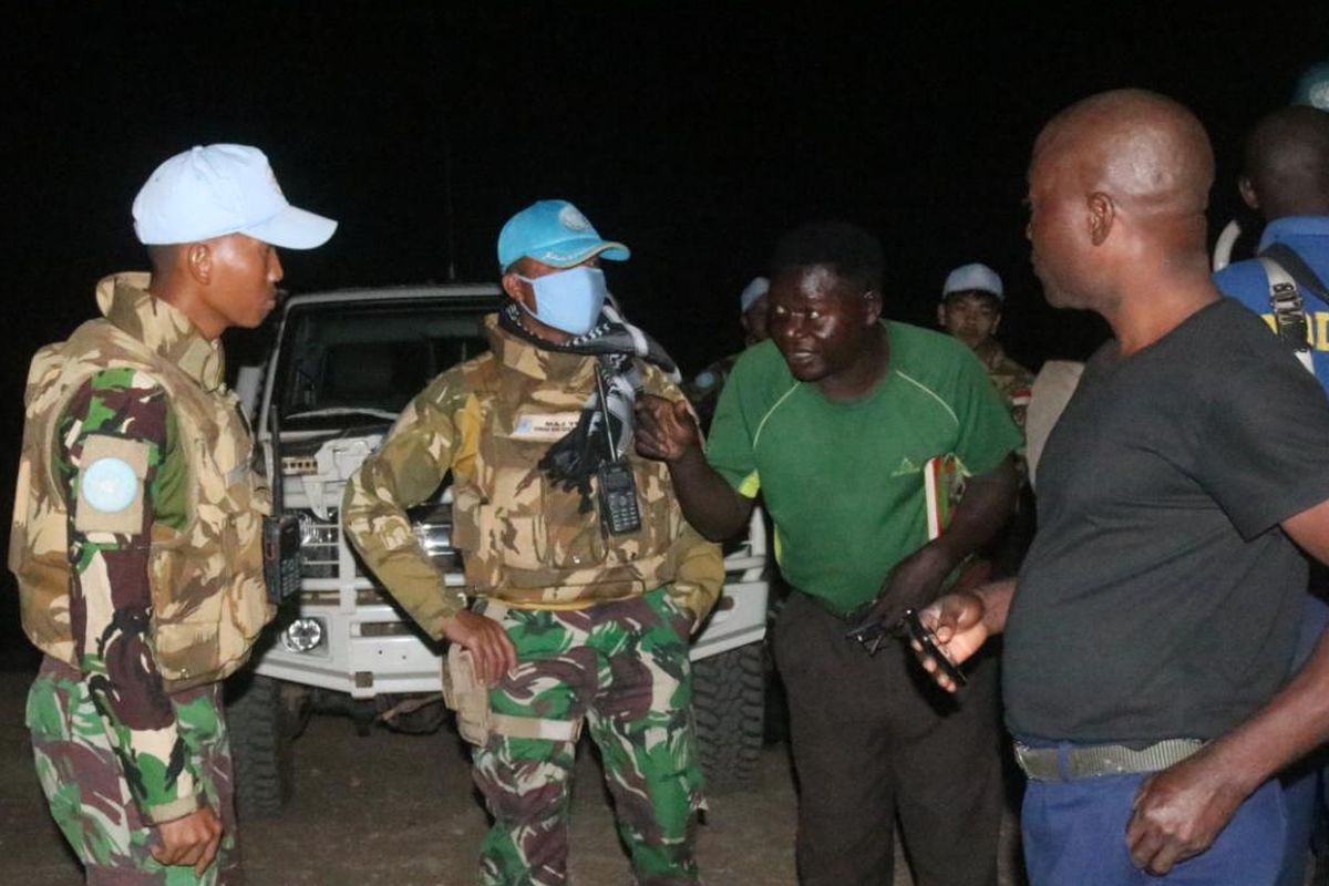 Garuda troops on a United Nations mission in Africa.