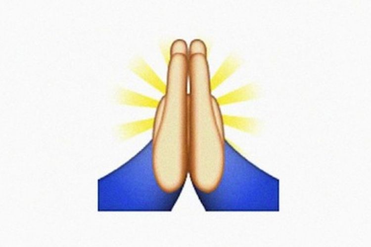 Emoji Dua Telapak Tangan Menempel Berdoa Atau Tos High