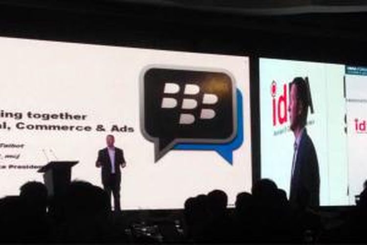 Senior Vice President BBM BlackBerry Matthew Talbot menjadi pembicara di acara Mobile Marketing Association (MMA) Forum, Kamis (15/10/2015) di Ritz Carlton, Jakarta.