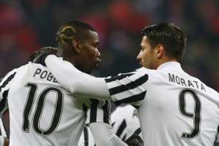 Sepanjang musim 2015-2016, Paul Pogba (kiri) dan Alvaro Morata sukses tampil gemilang bersama Juventus.