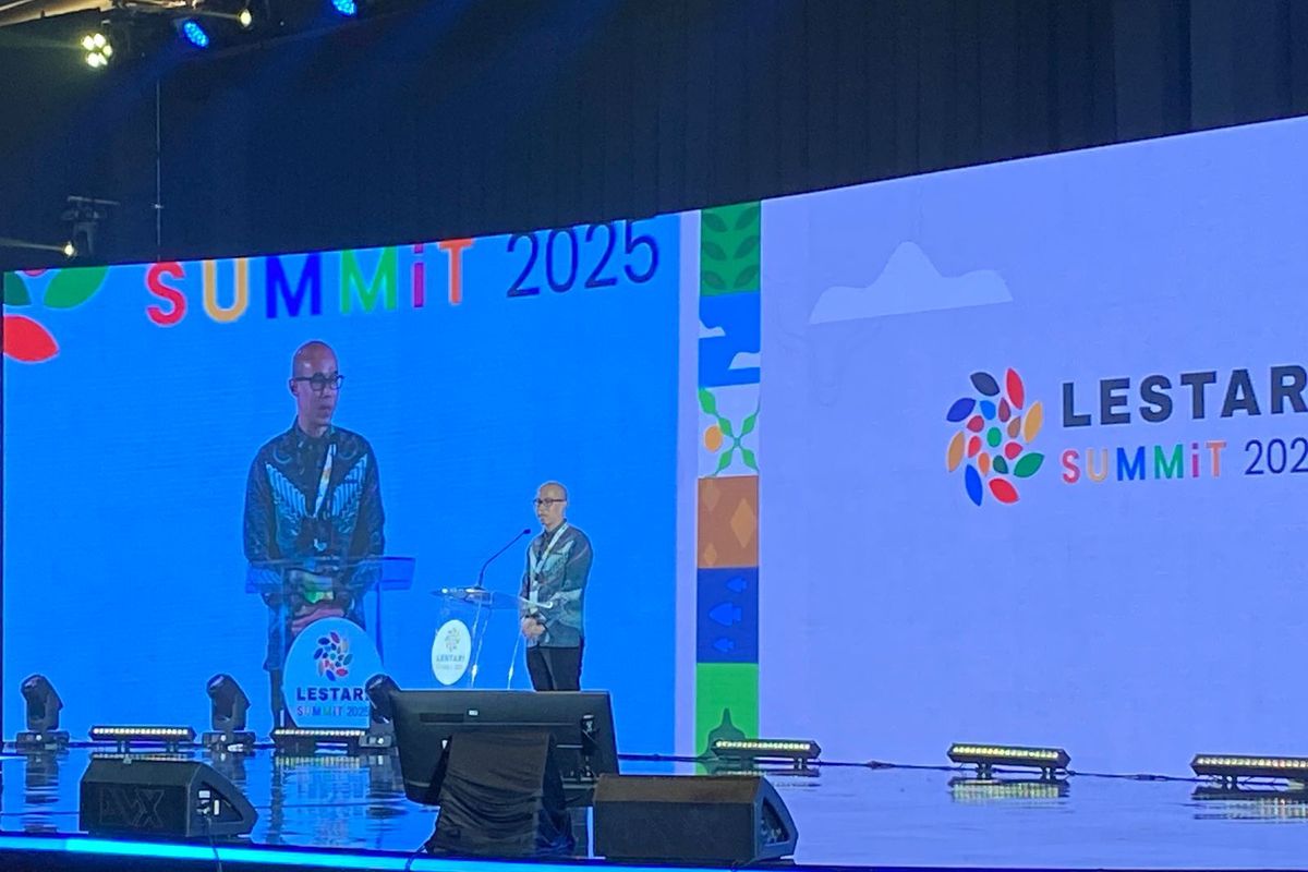 CEO KG Media, Andy Budiman, dalam pembukaan Lestari Summit dan Awards 2025, Jakarta Selatan, Kamis (2/10/2025). 