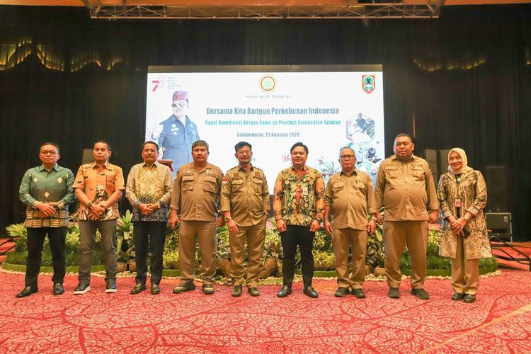 Rapat Koordinasi Kelapa Sawit se- Provinsi Kalimantan Selatan (Kalsel) di Banjarmasin, Selasa (22/8/2023).