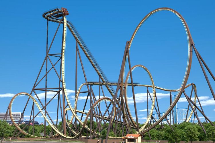 Roller coaster Tormenta Rampaging Run, yang digadang-gadang akan menjadi roller coaster terpanjang, tercepat, dan tertinggi di dunia pada 2026.