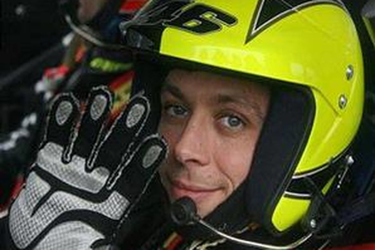 Valentino Rossi, ketika tampil di ajang WRC (beraksi di Reli Monza)