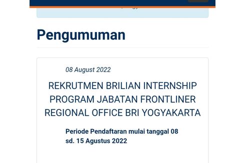 BRI Buka  Lowongan Kerja Posisi Teller dan CS bagi Lulusan Minimal D3