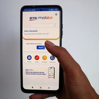 Ilustrasi aplikasi BTN mobile.