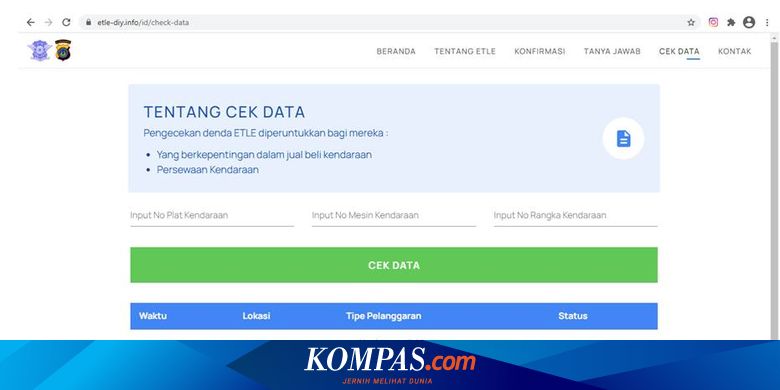 Cara Cek Kena Tilang ETLE atau Tidak