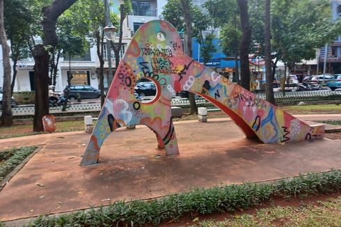 Patung dan Area Bermain di Taman Gajah Jadi Sasaran Vandalisme
