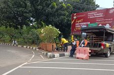 Usai Viral, Jalur Motor Lewat Trotoar di Dekat DPR Langsung Ditutup