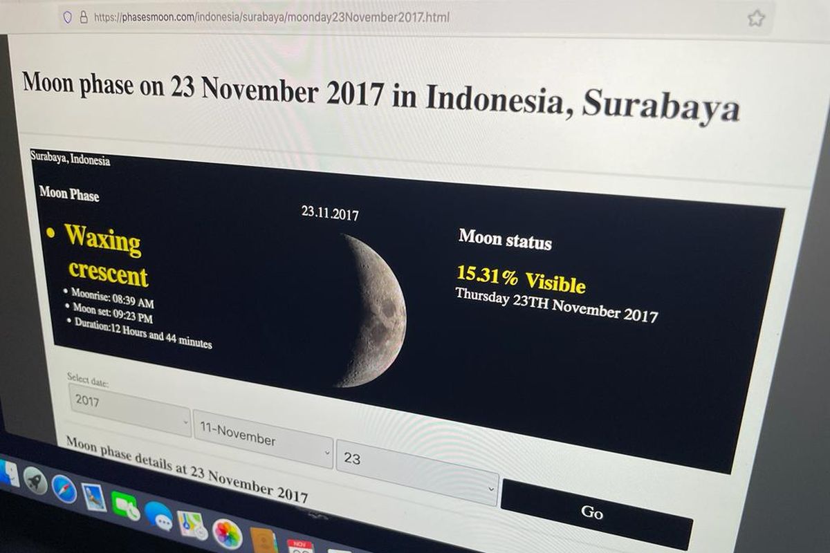 Ilustrasi gambar moon phase tanggal lahir sendiri yang tengah ramai dibagikan di Twitter.