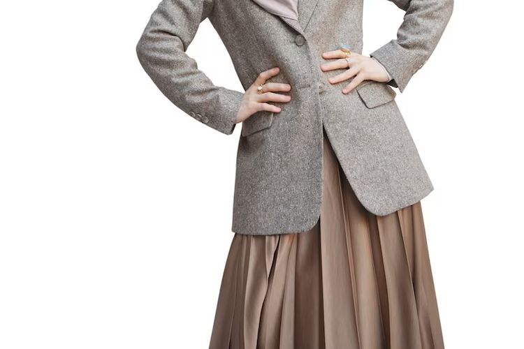 inspirasi outfit idul adha nuansa earth tone