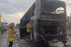 Bus PO Haryanto Terbakar, Diduga karena Masalah AC