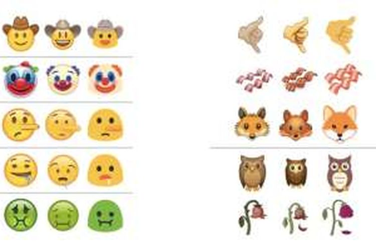 Contoh daftar emoji terbaru edisi 2016