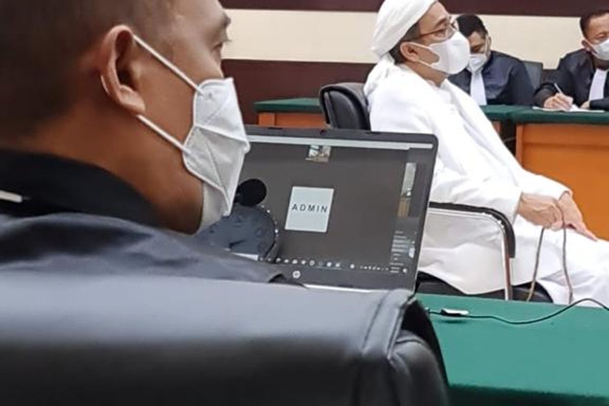 Sidang Rizieq Shihab di Pengadilan Negeri (PN) Jakarta Timur pada Selasa (6/4/2021).