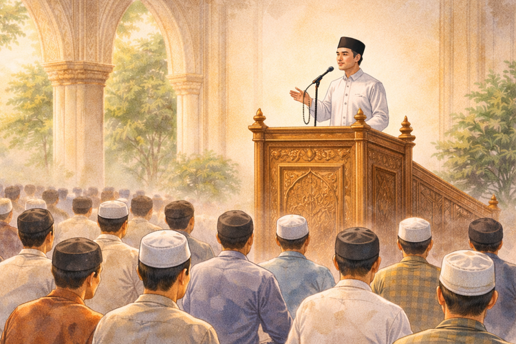 Ilustrasi khutbah Jumat.