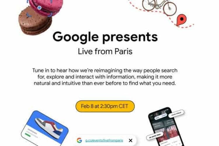 Google menyebar undangan acara yang akan digelar pada 8 Februari mendatang. Dalam acara tersebut, Google disinyalir akan memperkenalkan pesaing ChatGPT