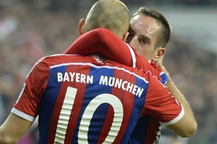 Winger Bayern Muenchen, Arjen Robben dan Franck Ribery.