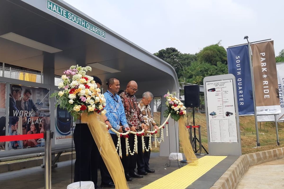 Fasilitas Park and Ride South Quarter yang dikembangkan PT Intiland Development Tbk bersama PT MRT Jakarta yang diresmikan pada Kamis (15/8/2019).