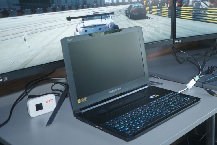 Predator Triton 700 yang oleh Acer diklaim sebagai laptop gaming tertipis dikenalkan kepada sejumlah media di jakarta, Selasa (9/1/2018).