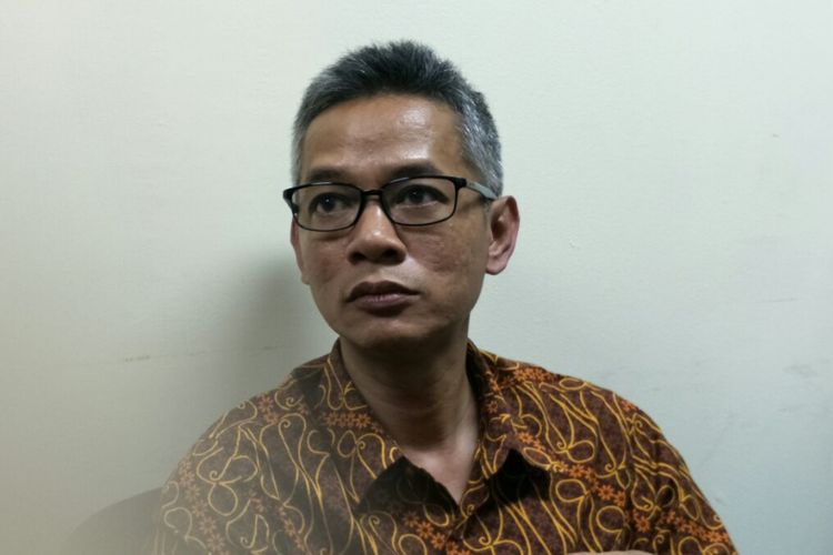 Komisioner Komisi Pemilikhan Umum (KPU) RI Wahyu Setiawan ketika di Kantor Badan Pengawas Pemilu (Bawaslu) RI, di Jakarta, Kamis (1/3/2018). 