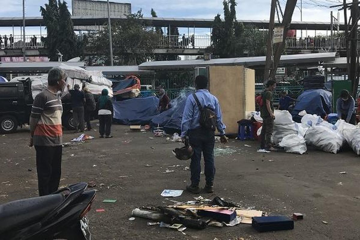 Pedagang Pasar Senen yang jadi korban kebakaran.