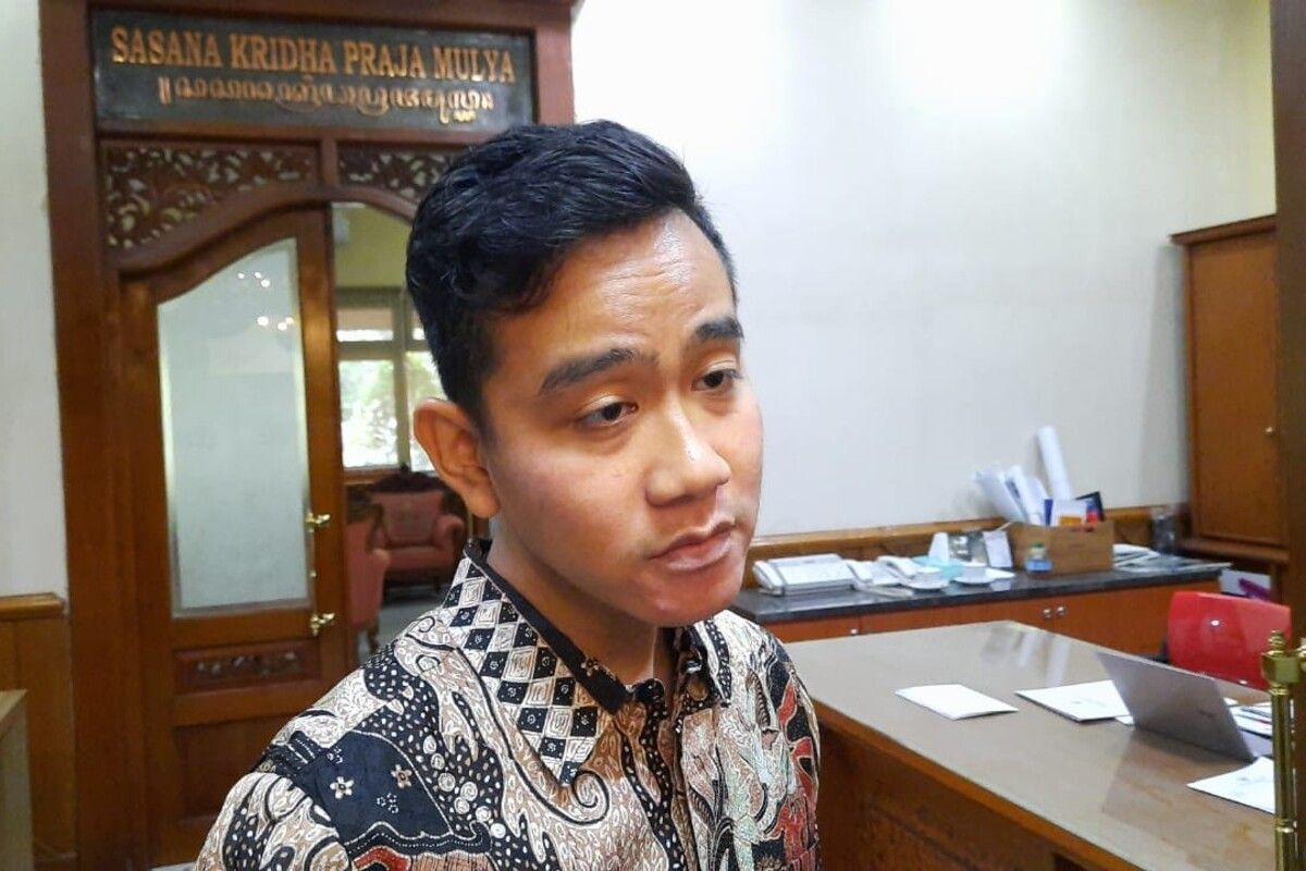 Wali Kota Solo Gibran Rakabuming Raka di Solo, Jawa Tengah, Senin (9/1/2023).