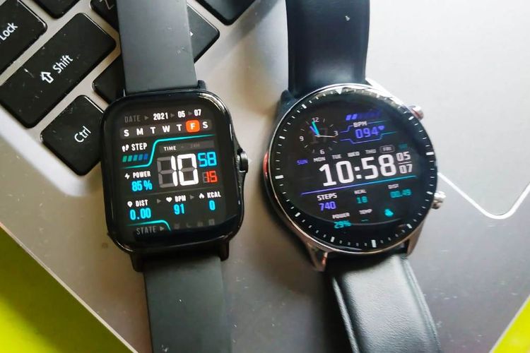 Amazfit GTS 2 (kiri) dan Amazfit GTR 2