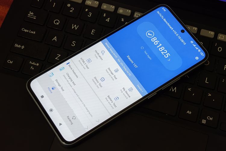 Hasil benchmark Xiaomi 13T di AnTuTu.