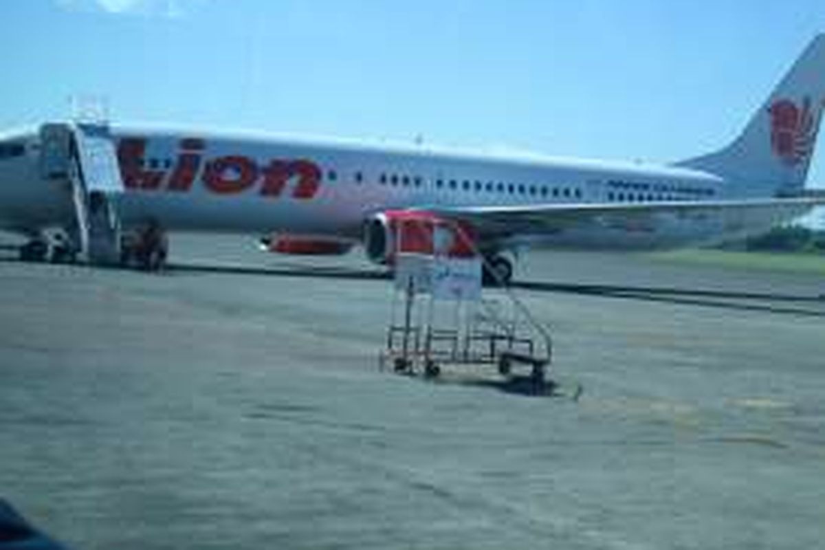 Pesawat Lion Air di Bandara Ngurah Rai Bali. 