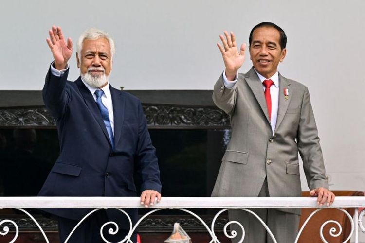 Pertemuan antara Presiden Joko Widodo dengan Perdana Menteri Republik Demokratik Timor-Leste, Kay Rala Xanana Gusmao, di Istana Kepresidenan Bogor, Provinsi Jawa Barat, pada Jumat, 26 Januari 2024.
