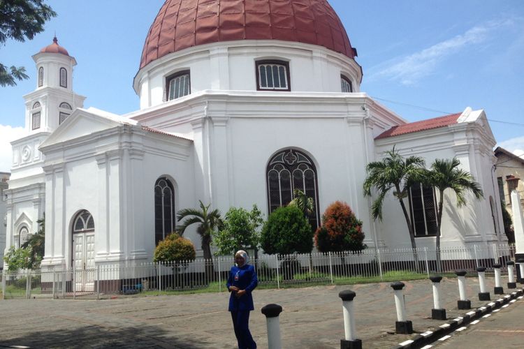 Gereja Blenduk di Kota Lama Semarang, Jawa Tengah.