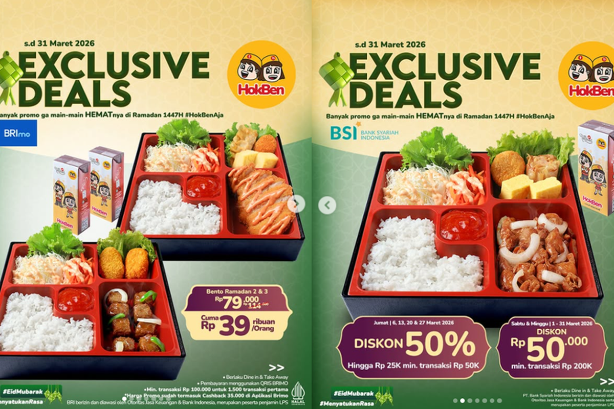 Promo Lebaran 2026: 9 Restoran Cepat Saji Berikan Diskon dari Bakmi GM hingga