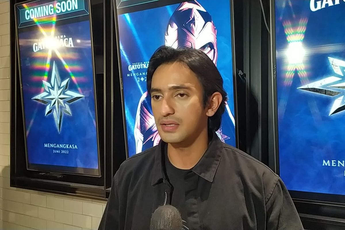 Aktor Omar Daniel saat ditemui usai perilisan teaser film Satria Dewa: Gatotkaca di CGV Pacific Place, Jakarta Selatan, Selasa (22/2/2022). Dalam film garapan Hanung Bramantyo tersebut, Omar Daniel berperan sebagai Dananjaya. 