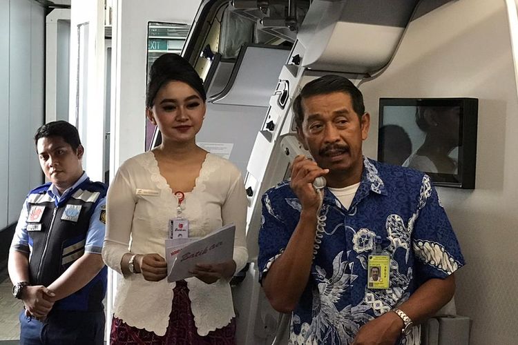 Presiden Direktur Lion Air Group Edward Sirait saat meresmikan pesawat Airbus 330-300 CEO di Bandara Soekarno Hatta, Tangerang, Senin (28/10/2019).