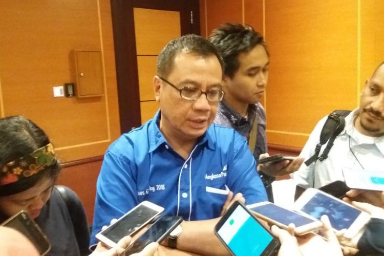 Direktur Utama Angkasa Pura I (AP I) Faik Fahmi di Jakarta, Rabu (21/2/2018)