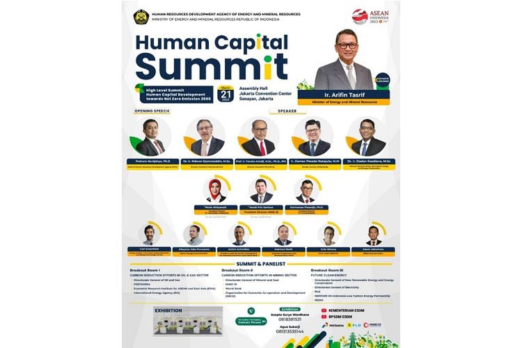 Kementerian ESDM melalui Badan Pengembangan Sumber Daya Manusia (BPSDM) menyelenggarakan Human Capital Summit (HC Summit) untuk sektor energi di Jakarta Convention Center (JCC), Selasa (21/3/2023).
