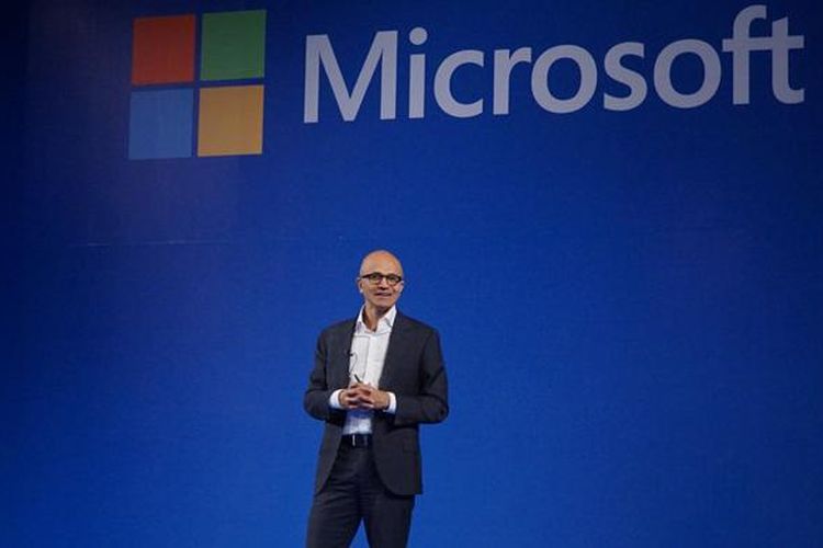 CEO Microsoft Satya Nadella saat berbicara di Micosoft Developer Festival di Jakarta, Kamis (26/5/2016)