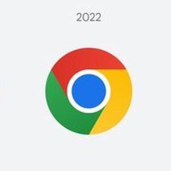 Perubahan desain logo browser Google Chrome dari masa ke masa.