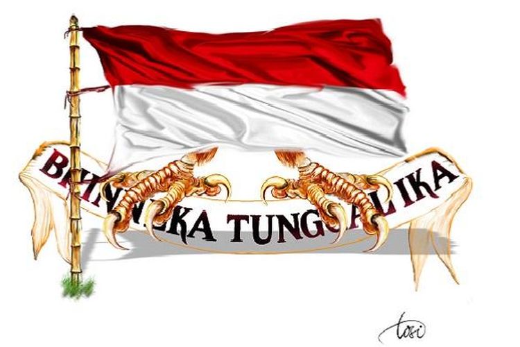 Ilustrasi Bhinneka Tunggal Ika, pluralisme dan persatuan