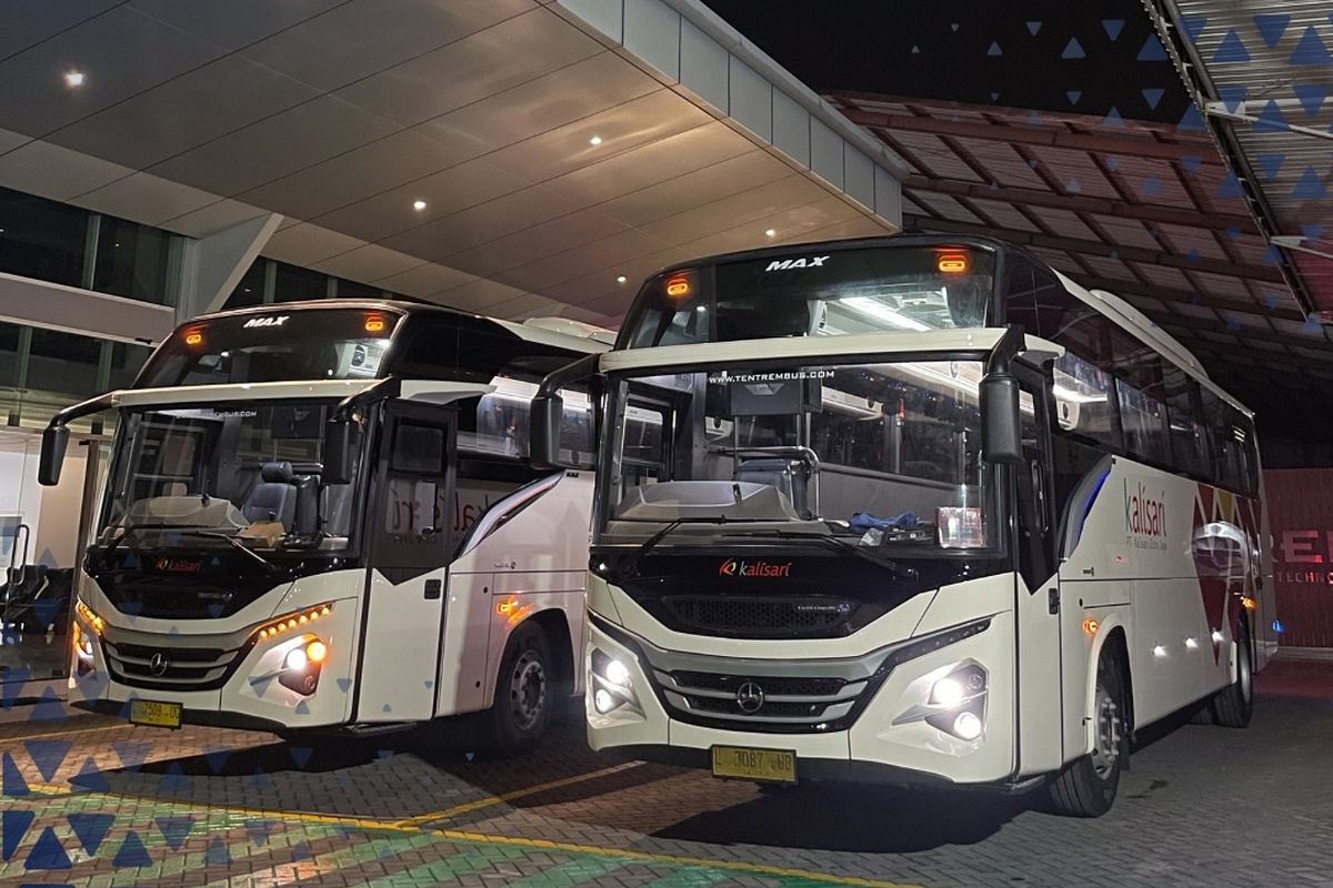 Bus baru PO Kalisari, pakai bodi Max Facelift buatan Karoseri Tentrem