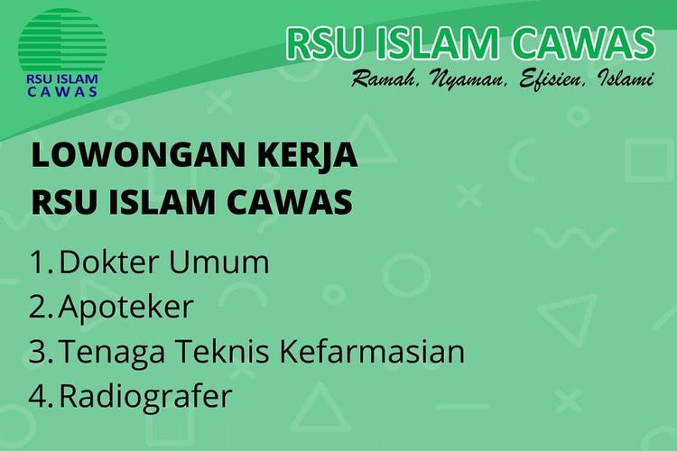 Lowongan kerja RSU Islam Cawas, Maret 2021