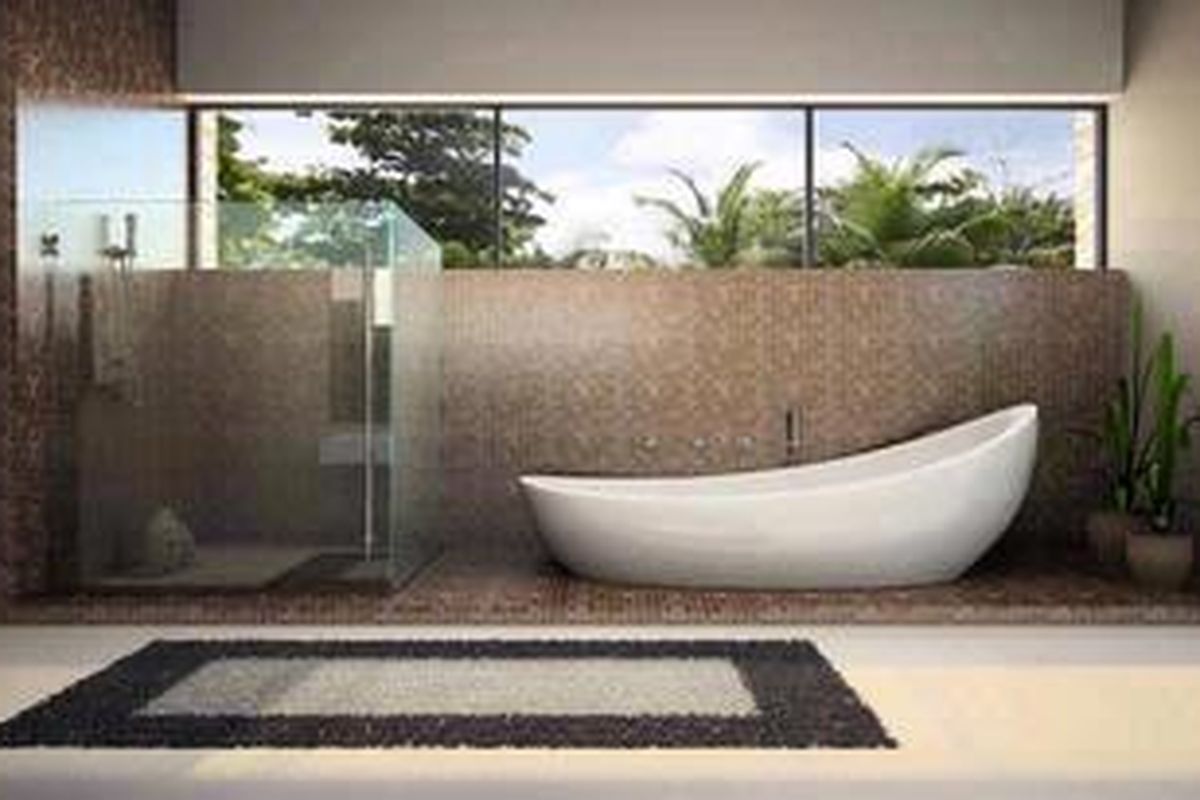 Jika bersikeras memakai batu alam supaya berkesan eksotik, maka penempatannya cukup dilakukan di dinding karena lebih aman.  