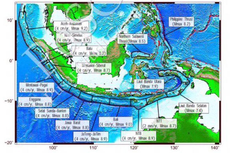 Megathrust Bisa Picu Gempa M 8 7 Dan Tsunami 15 Meter Warga Sukabumi Diimbau Waspada Halaman All Kompas Com