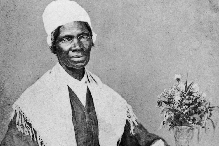 Potret seorang abolisionis dan feminis Amerika, Sojourner Truth (1797 - 1883), mantan budak yang menganjurkan emansipasi, c. 1880.