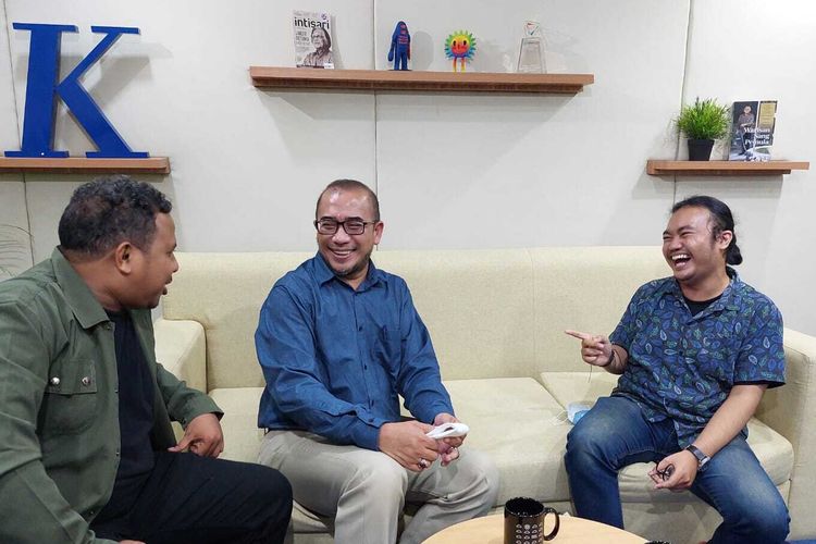 Anggota KPU Hasyim Asyari saat menjadi narasumber pada program GASPOL! Kompas.com di Menara Kompas, Jakarta, Selasa (22/3/2022).