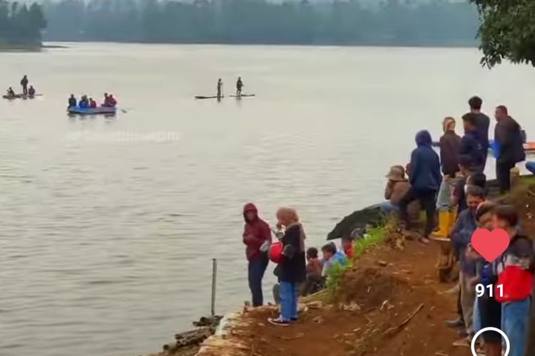 Tiga orang dikabarkan jatuh ke Danau Situ Cileunca Pangalengan Kabupaten Bandung, Kamis (31/3/2022) 